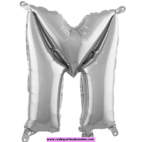 M Gümüş Folyo Balon